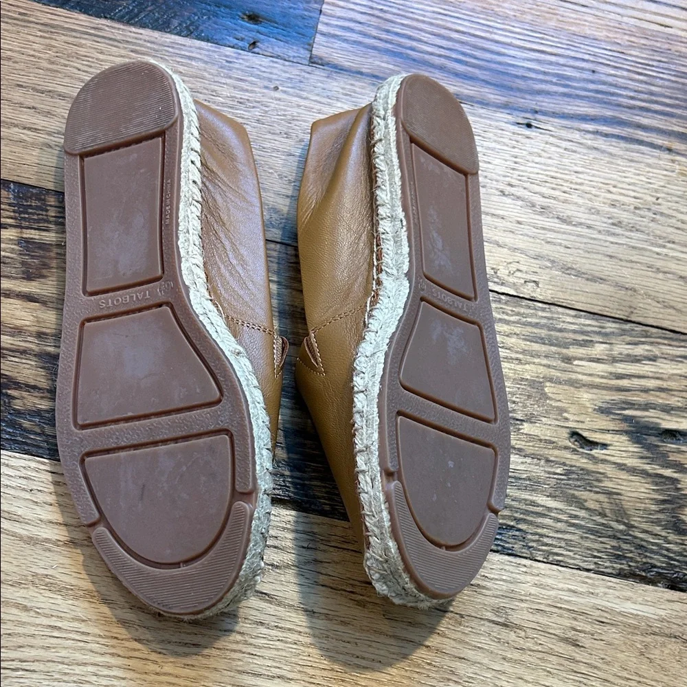 Talbots Women's Brown Leather Espadrilles NWOT 6.5